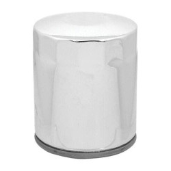 PartzBiz HD 22-250 - Chrome 10 Micron Oil Filter Harley Big Twin Cam Milwaukee M8 M-Eight Repl 63798-99 - Each replacement