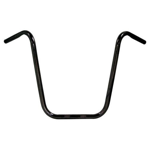 PartzBiz HD: 4421354-Chrome 16" Rise Black Ape Hanger 1" Handlebars Harley 82-Later Style PartzBiz HD: 4421354-Chrome 16" Rise Black Ape Hanger 1" Handlebars Harley 82-Later Style
