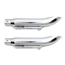 PartzBiz HD VT30-0784 - Chrome 16" Turn Out Slip-On Muffler Set Harley Davidson & Custom Chopper 30-0784 PartzBiz HD VT30-0784 - Chrome 16" Turn Out Slip-On Muffler Set Harley Davidson & Custom Chopper 30-0784