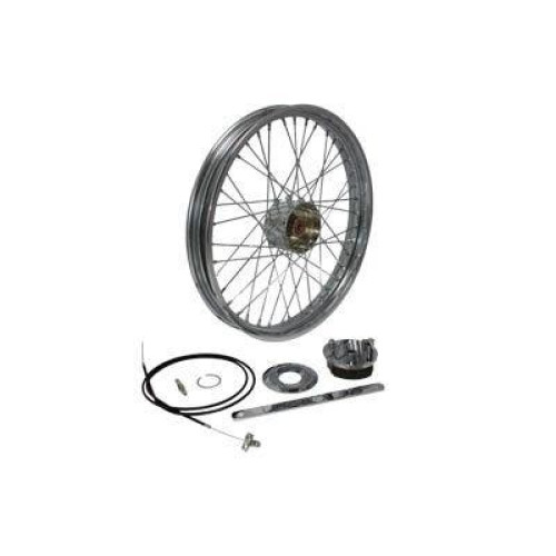 PartzBiz HD: 4421324-Chrome 21x2.15 Mini Drum 40 Spoke ล้อหน้า Harley Chopper Bobber แข็ง