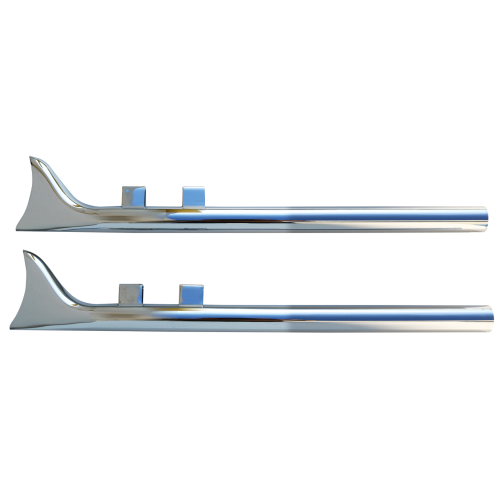 PartzBiz HD: 4421328-Chrome 33" Fishtail Slip-On Mufflers Straight Pipe 64-376 Harley Touring 95-16
