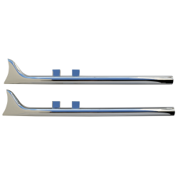PartzBiz HD MW64-380 - Chrome 36" Fishtail Slip-On Mufflers Straight Pipe 64-380 Harley Touring 95-16 PartzBiz HD MW64-380 - Chrome 36" Fishtail Slip-On Mufflers Straight Pipe 64-380 Harley Touring 95-16