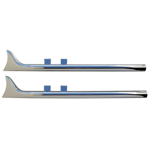 PartzBiz HD: 4421331-Chrome 36" Fishtail Slip-On Mufflers Straight Pipe 64-380 Harley Touring 95-16