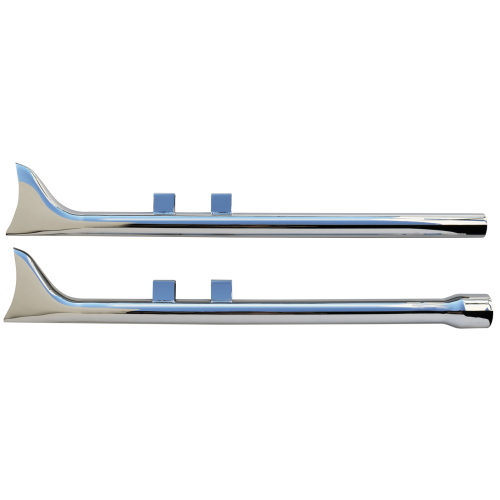 PartzBiz HD: 4421333-Chrome 36" Fishtail Slip-On Mufflers Straight Pipe 64-382 Harley Touring 17-Up