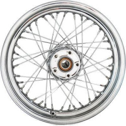 PartzBiz HD DS02040518 - Chrome 40 Spoke Laced 16" Rear Wheel Harley 12-17 FLST C/F/N W/O ABS Softail best new rim upgrade replacement custom chopper bobber