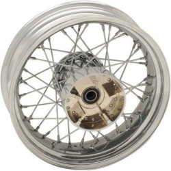 PartzBiz HD DS02040517 - Chrome 40 Spoke Laced 16" Rear Wheel Repl Harley 09-20 FLH/T Touring W/ ABS