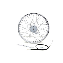 PartzBiz HD VT52-0382 - V-Twin 52-0383 1.85 ” x 21 ” ล้อ Chrome Chopper Style 40 Spoke Custom Fit harley อะไหล่ใหม่ที่ดีที่สุด อัพเกรดขอบ มอเตอร์ไซค์แต่ง Chopper Bobber