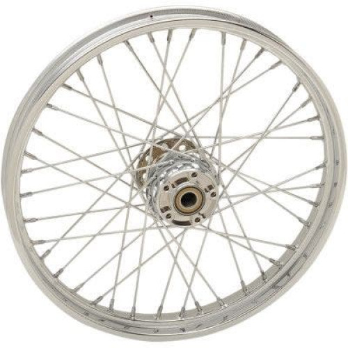 PartzBiz HD: 4421317-Chrome 40 Spoke Laced 21" Front Wheel Harley 07-17 FLST FXS FLS W/O ABS Softail best new replacement upgrade rim custom motorcycle Chopper Bobber