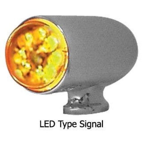 PartzBiz HD: 4421297-Chrome Bullet Style LED Turn Signal Kits Harley Big Twin 74-06 or Custom 12V PartzBiz HD: 4421297-Chrome Bullet Style LED Turn Signal Kits Harley Big Twin 74-06 or Custom 12V