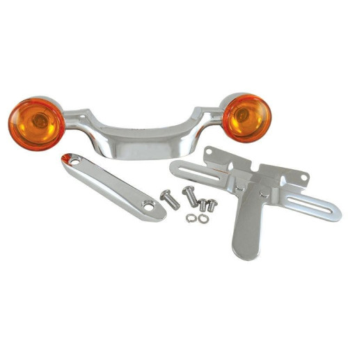 PartzBiz HD: 4421256-Chrome Bullet Turn Signal Bar & License Plate Relocation 99-08 Harley Touring 11447 PartzBiz HD: 4421256-Chrome Bullet Turn Signal Bar & License Plate Relocation 99-08 Harley Touring 11447