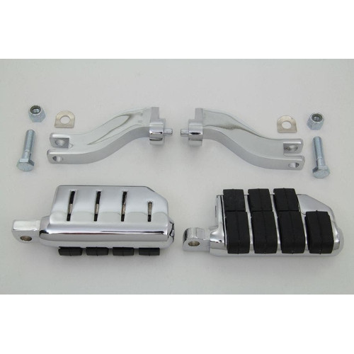 PartzBiz HD: 4421258-Chrome Cats Paw สไตล์ผู้โดยสาร Footpeg Mount Kit Harley FLT Touring 93-17