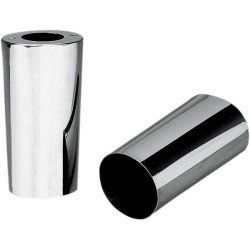 PartzBiz HD 25-234 - Custom Chrome Smooth Chrome Stock Length Repl OEM 41mm Upper Slider Covers 84-13 | 25234