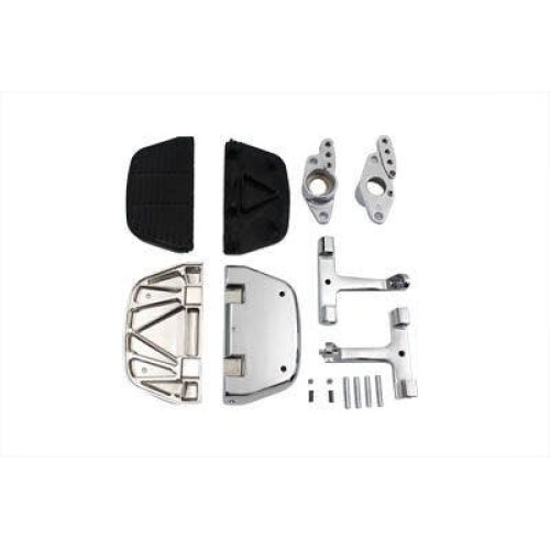 PartzBiz HD: 4421262-ชุดที่วางเท้าผู้โดยสารทรง Chrome D-Shaped พร้อมสวิงอาร์ม Mount Harley Touring 82-06