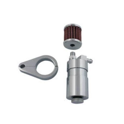 PartzBiz HD: 4421268-Chrome Engine Breather Oil Collector Catch Can Reservoir Tank Harley 40-0595 Custom Chopper Pan Shovel Head Evo