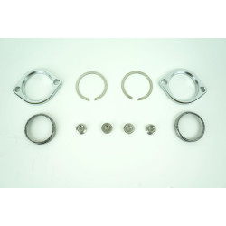 PartzBiz HD EPX & 11-425 - Chrome Exhaust Flange Gasket Serrated Nuts Installation Kit Harley FLH/T Sportster