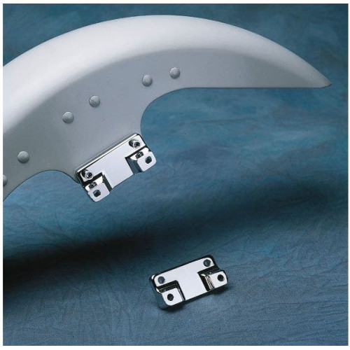 PartzBiz HD: 4421270-Chrome FLSTF Fat Boy Front Fender To Touring Fork Adapters 84-13 Harley Touring