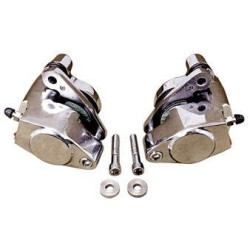 PartzBiz HD MU58754 - Chrome Front Brake Calipers Pair Parts Harley Dual Disc Touring 84-99 44046-84C; 44023-83C