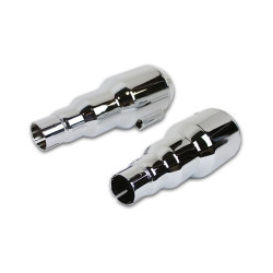PartzBiz HD VT30-0073 - Chrome Grenade Slip-On Muffler Exhaust Set 1.75" Inlet Harley & Custom Chopper PartzBiz HD VT30-0073 - Chrome Grenade Slip-On Muffler Exhaust Set 1.75" Inlet Harley & Custom Chopper