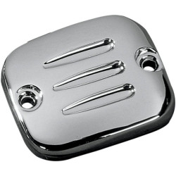 PartzBiz HD DSDS373814 - Chrome Groove Front Brake Master Cylinder Cover for Harley XL Touring Softail Dyna