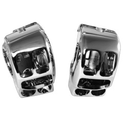 PartzBiz HD 617714 - Chrome Hydraulic Brake Clutch Handlebar Control Kit Switch Housings Harley 14-15 | 617714 PartzBiz HD 617714 - Chrome Hydraulic Brake Clutch Handlebar Control Kit Switch Housings Harley 14-15 | 617714
