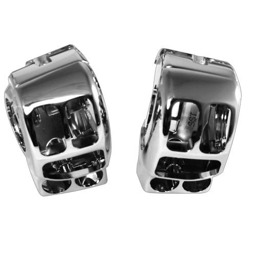 PartzBiz HD: 4421214-Chrome Hydraulic Brake Clutch Handlebar Control Kit Switch Housings Harley 14-15 | 617714