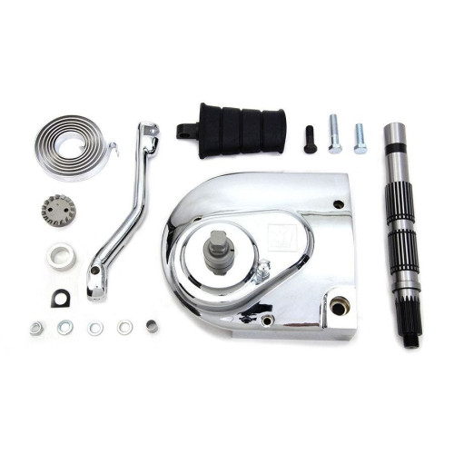 PartzBiz HD: 4421217-ชุดแปลง Chrome Kicker Kick Starter Harley Sportster XL 883 1200 1991-2003 chopper แบบกำหนดเองแบบสปอร์ตที่ดีที่สุดสำหรับ mod ประสิทธิภาพ