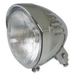 PartzBiz HD MW8-146 - Chrome Plated 4.5" Bullet Style Headlight 3/8-24 Stud Harley & Custom Models 8-146
