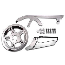 PartzBiz HD VT27-0619 - Chrome Rear Upper & Lower Belt Guard Pulley Cover Kit Harley XL 04-16 27-0619 PartzBiz HD VT27-0619 - Chrome Rear Upper & Lower Belt Guard Pulley Cover Kit Harley XL 04-16 27-0619