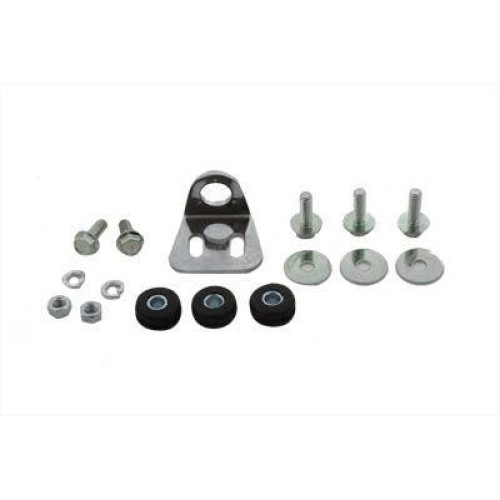 PartzBiz HD: 4421176-Chrome Round Oil Tank Mount Kit OE Repl 62769-00 Harley Softail FXST FLST 00-Up