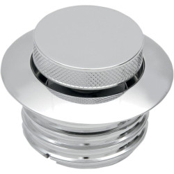PartzBiz HD TR489820 - Chrome Vented Pop Up Screw In Gas Cap for Harley L96-15 2.36" OD | 11904