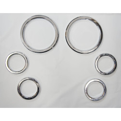 PartzBiz HD 677690 & 677702 - Chrome Speedometer & Gauge Bezel Covers Bezels Harley Dresser FLHX FLHT FLH PartzBiz HD 677690 & 677702 - Chrome Speedometer & Gauge Bezel Covers Bezels Harley Dresser FLHX FLHT FLH