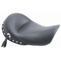 PartzBiz HD MD75271 - Mustang Seats Chrome Studded Driver Solo Seat for Harley Dyna Models 04-05 | 75271 PartzBiz HD MD75271 - Mustang Seats Chrome Studded Driver Solo Seat for Harley Dyna Models 04-05 | 75271