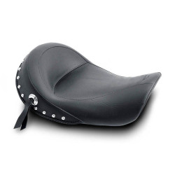 PartzBiz HD MD76106 - Mustang Seats Chrome Studded Driver Solo Seat for Harley Dyna Models 06-17 | 76106 PartzBiz HD MD76106 - Mustang Seats Chrome Studded Driver Solo Seat for Harley Dyna Models 06-17 | 76106
