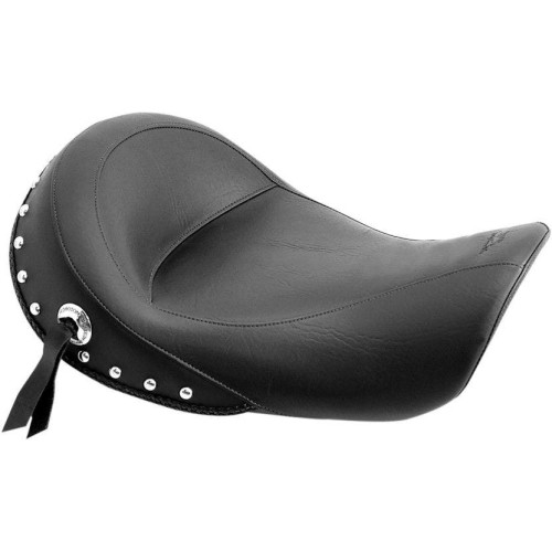PartzBiz HD: 4421164-Mustang Seats Chrome Studded Driver Solo Seat for Harley Dyna Models 96-03 | 75471