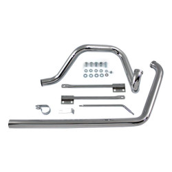 PartzBiz HD VT29-1169 - Chrome True Dual Exhaust Header Pipes Kit System EVO Softail FXST FLST 95-99 PartzBiz HD VT29-1169 - Chrome True Dual Exhaust Header Pipes Kit System EVO Softail FXST FLST 95-99