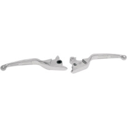 PartzBiz HD DS06100220 - Drag Chrome Slotted Wide Hand Levers Brake Clutch Harley 08-13 Touring | 0610-0220