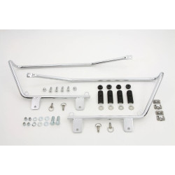 PartzBiz HD VT49-2678 - Chrome Wyatt Gatling Saddlebag Brackets and Stud Kit Harley Softail 84-17