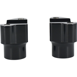 PartzBiz HD DS06021466 - Chubbys Billet Risers 1.5 ” ชุดไรเซอร์ตรงสีดำเงาสำหรับ Harley | WO525GB