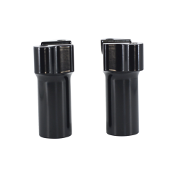 PartzBiz HD DS06021470 - Chubbys Billet Risers 3.5 ” ชุดไรเซอร์ตรงสีดำเงาสำหรับ Harley | WO529GB
