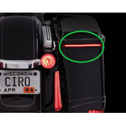 PartzBiz HD DS20402587 - Ciro 40042 Red LED Run/Turn/Brake Bag Blades Lights Harley FLH/T 14-Up 2040-2587 20402587 best new lighting upgrade replacement custom bagger dresser touring saddlebag blinker indicator