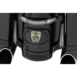 PartzBiz HD DS20402668 - Ciro 40046 Red LED Filler Panel Accent Lights Black Harley Touring FLH/R 14-Up