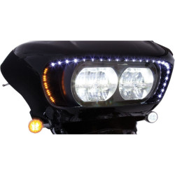 PartzBiz HD DS20402210 - Ciro 45103 Road Blade Light Strip Fairing LED Plug-Play Harley Road Glide 15-Up