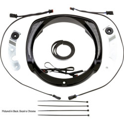 PartzBiz HD DS20402762 - Ciro 45205 Fang LED ไฟหน้า Accent Bezel Chrome Harley Batwing Touring 14-Up