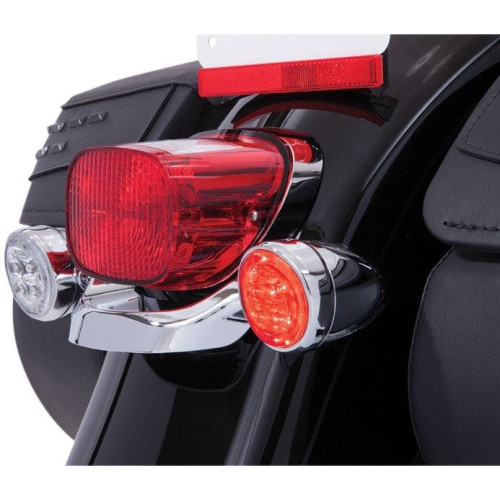 PartzBiz HD: 4421069-Ciro 45501 Fang ไฟเลี้ยว LED แทรก Chrome Red Harley Touring 00-Up PartzBiz HD: 4421069-Ciro 45501 Fang ไฟเลี้ยว LED แทรก Chrome Red Harley Touring 00-Up