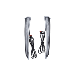 PartzBiz HD DS20402975 - Ciro 45800 ไฟแฟริ่งล่างโครเมียม สัญญาณไฟเลี้ยวสีขาวอำพัน Harley Touring 14- | 45800
