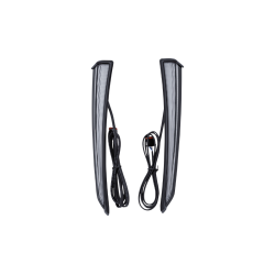 PartzBiz HD DS20402976 - Ciro 45801 ไฟเลี้ยวด้านล่างสีดำอำพันสีขาว Harley Touring 14- | 45801