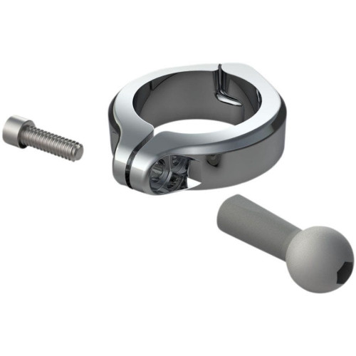 PartzBiz HD: 4421079-Ciro 50134 Chrome Aluminum Clamp w/ Ball Mount 1-1/2" Handlebars