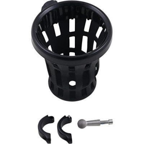 PartzBiz HD: 4421050-Ciro 50815 Black Big Ass Drink Holder for 1 1/4" Handlebars w/ mount 30oz electra glide road street king softail skim fat boy bob sportster xl nightster bobber cafe racer 