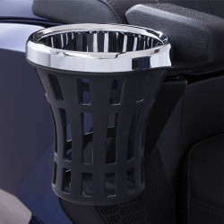 PartzBiz HD DS06360135 - Ciro 50822 Chrome Lip Big Ass Passenger Drink Holder w/ Mount 30oz 14-19 Touring 0636-0135 06360135 slushie 7-11 summer cup handlebar perch touring sportster dyna softail