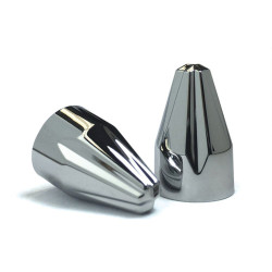 PartzBiz HD DS24040844 - Ciro 70023 Chrome Fluted Spike Engine Bolt Cap Set Harley Milwaukee 8 M8 17-19